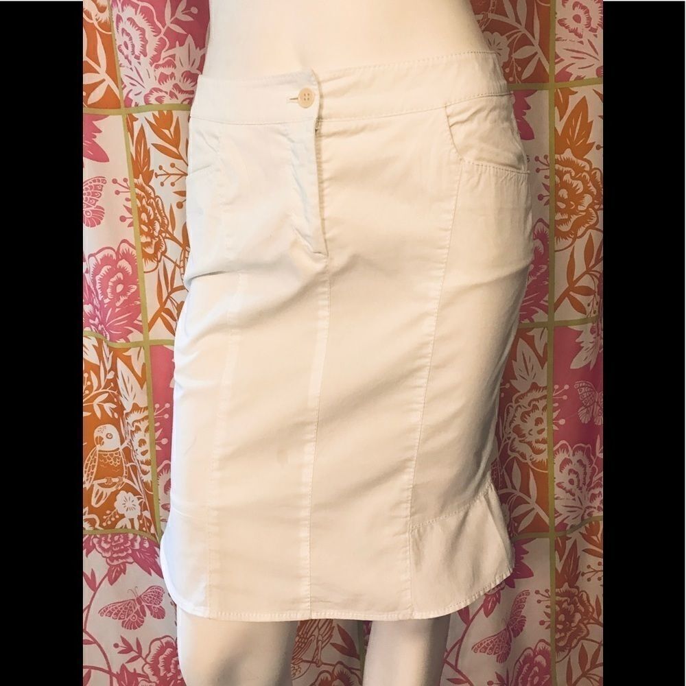 M Missoni white cotton skirt